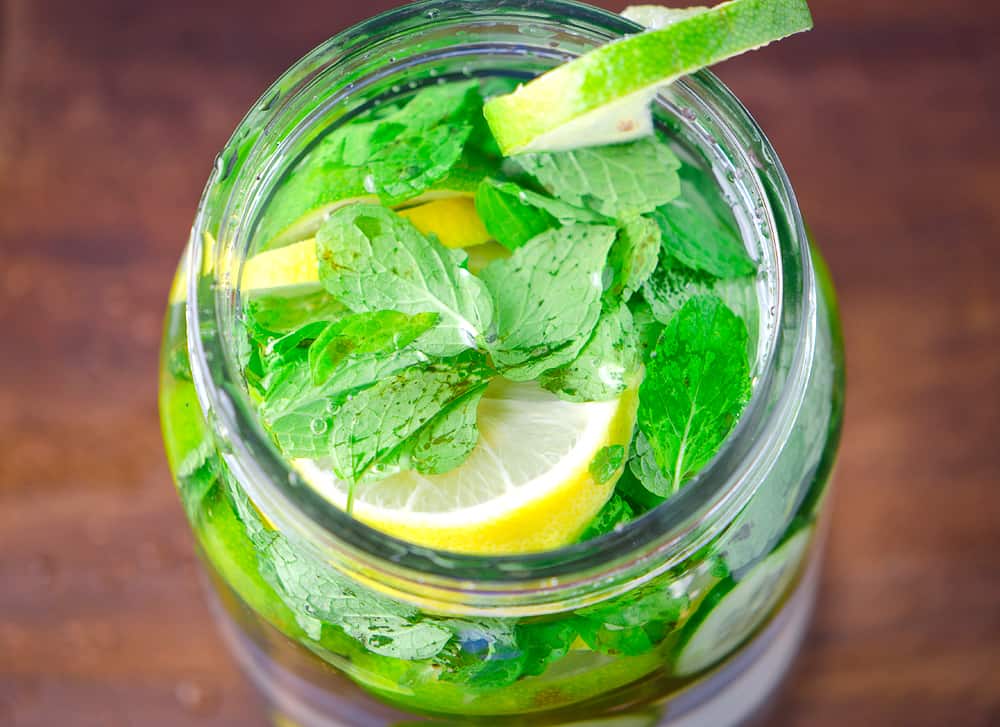 Lemon cucumber mint water