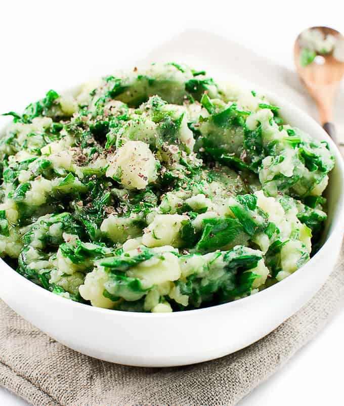 Spinach mashed potatoes