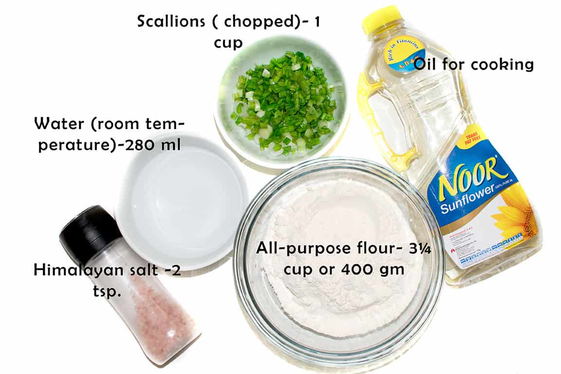 ingredients for scallion pancake