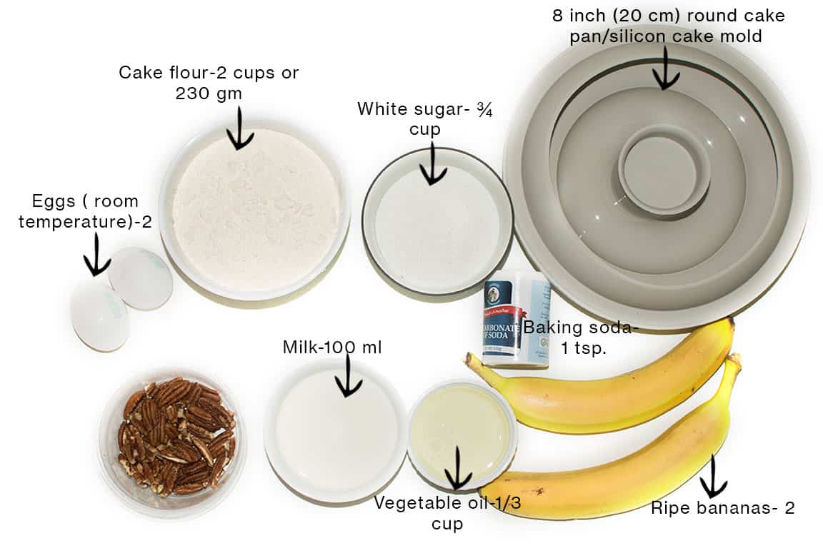 ingredients-banana-cake