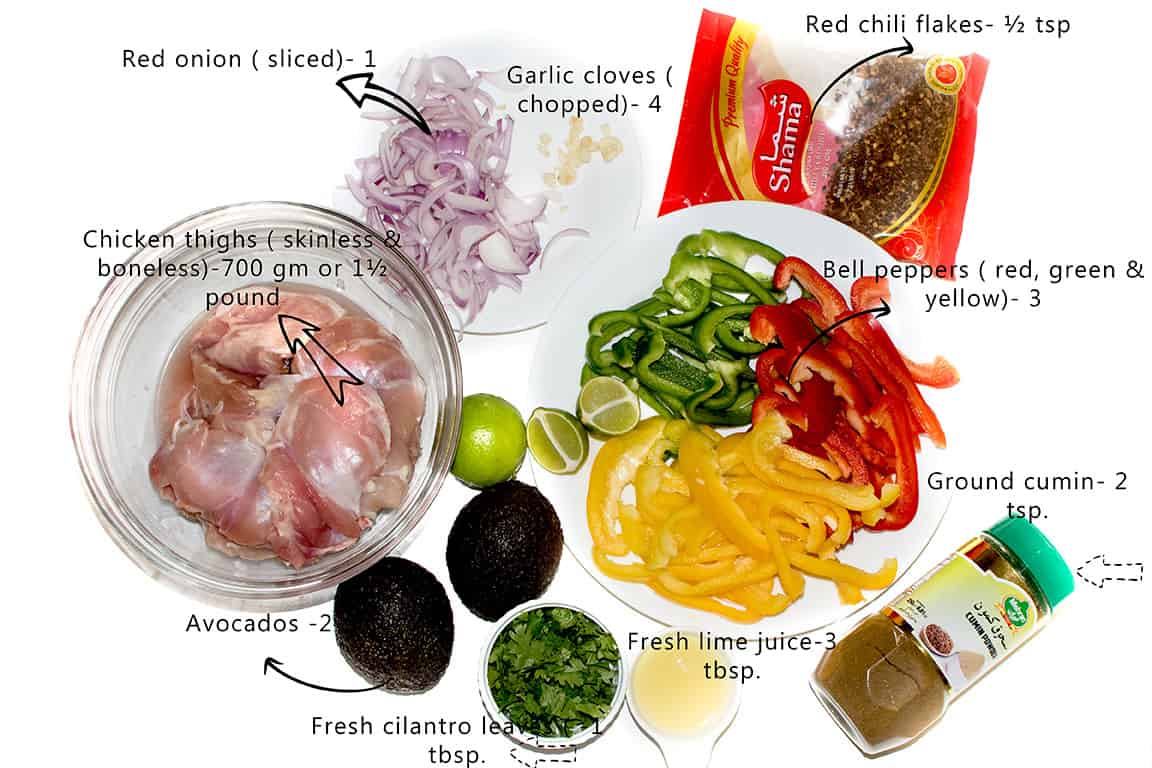 ingredients-for-chicken-fajitas