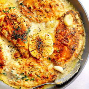 creamy garlic chicken breasts