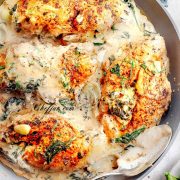 spinach artichoke stuffed chicken