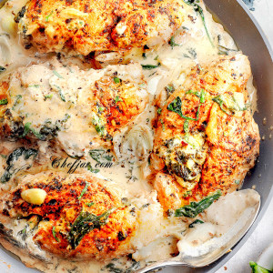 spinach artichoke stuffed chicken