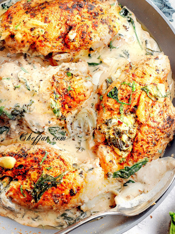 spinach artichoke stuffed chicken