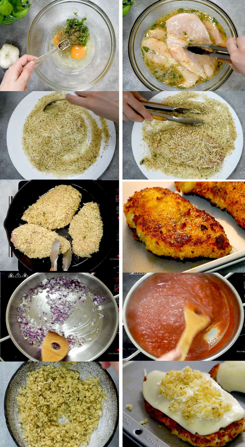 how to make crispy chicken parmesan