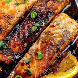 orange glazed salmon