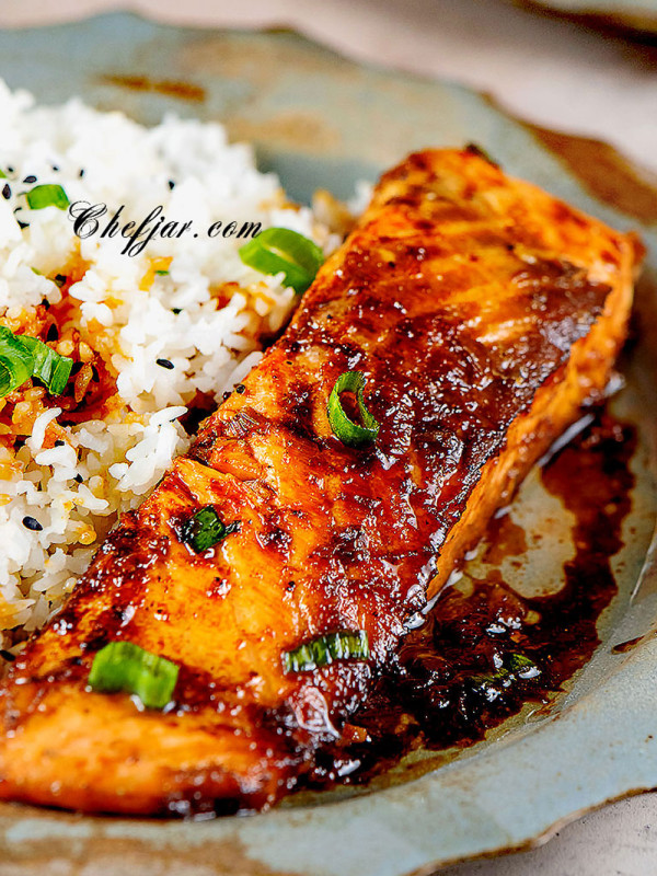 orange glazed salmon