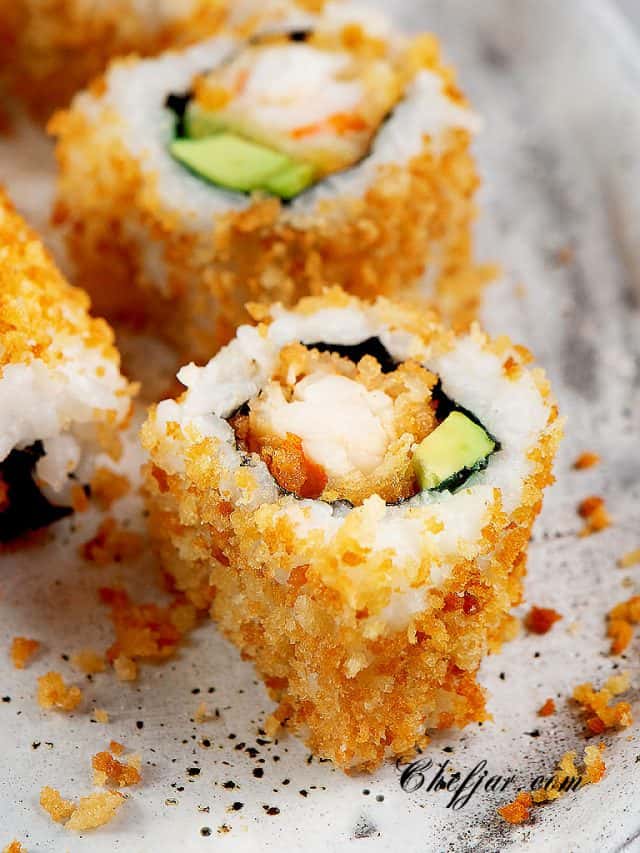 How to make crunchy roll sushi