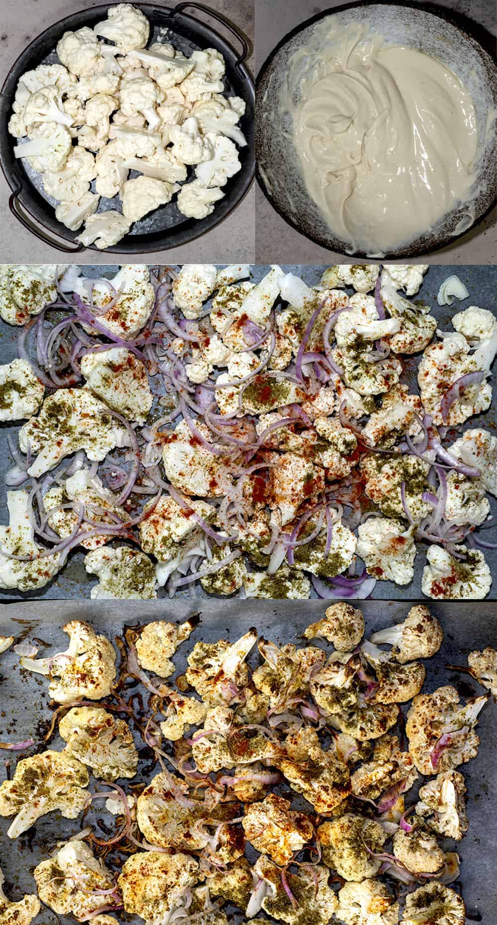 how to make roasted cauliflower with tahini