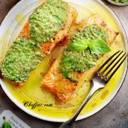 pesto butter salmon