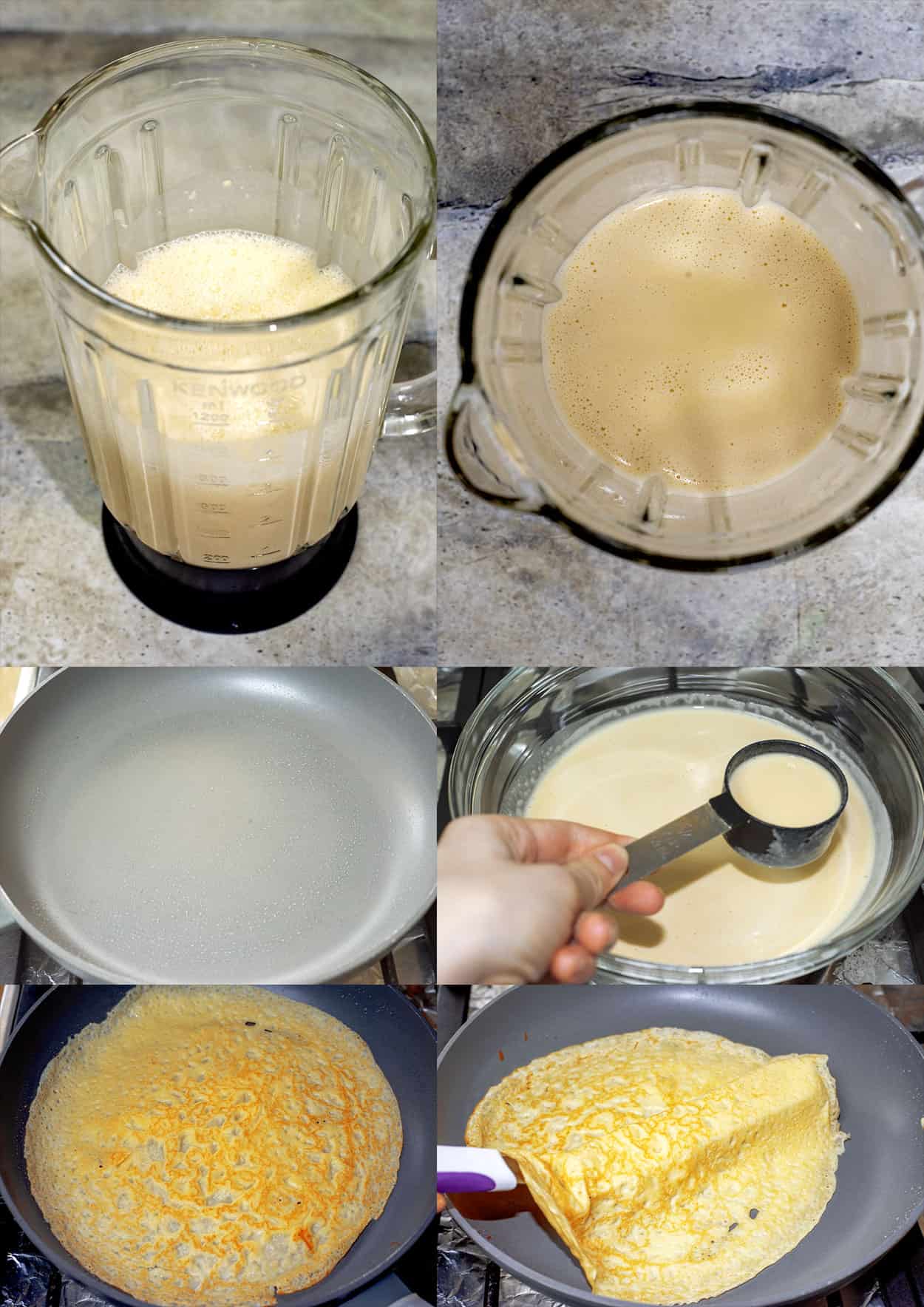 how to make almond milk crepes