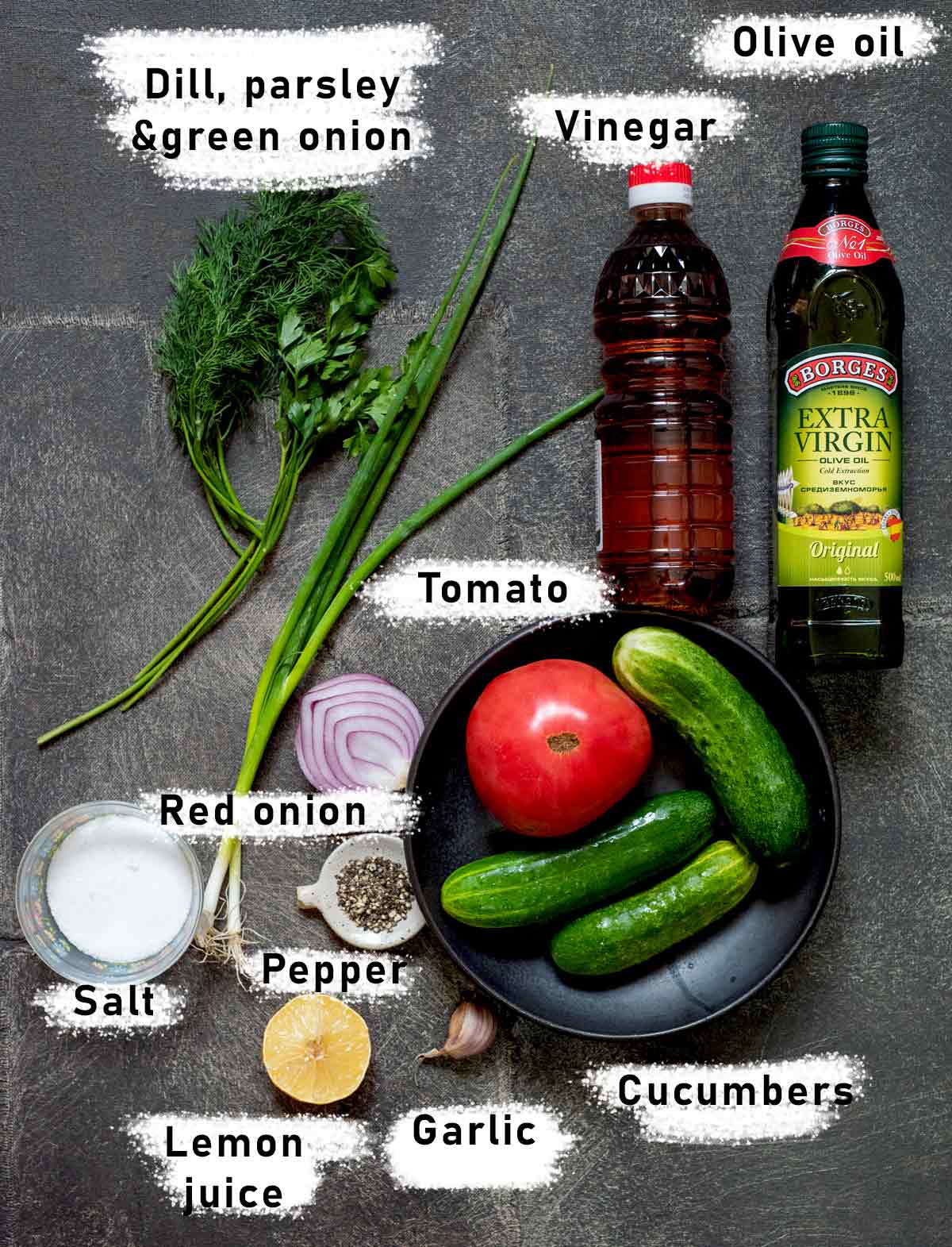 cucumber and tomato salad ingredients