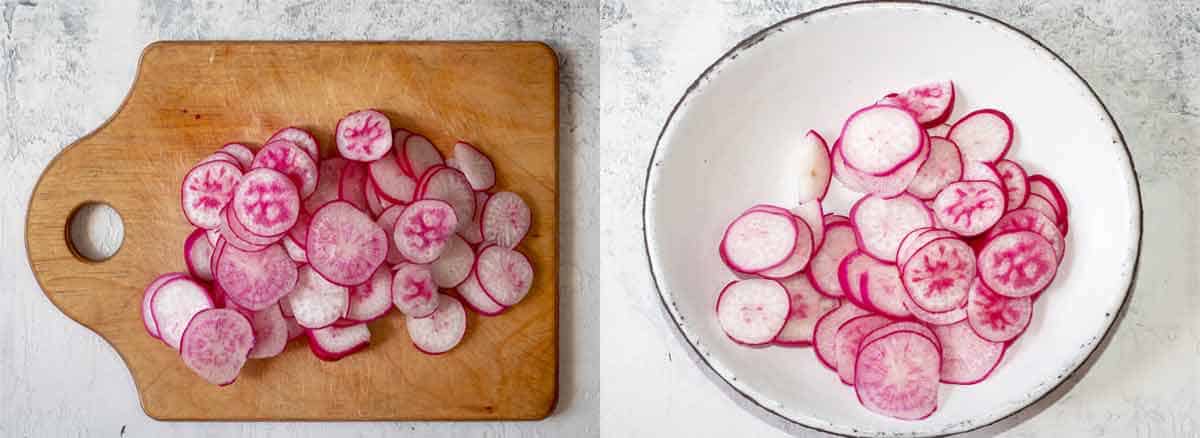 how to cut radish