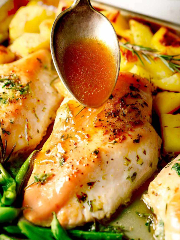 sheet-pan-garlic-herb-butter-chicken