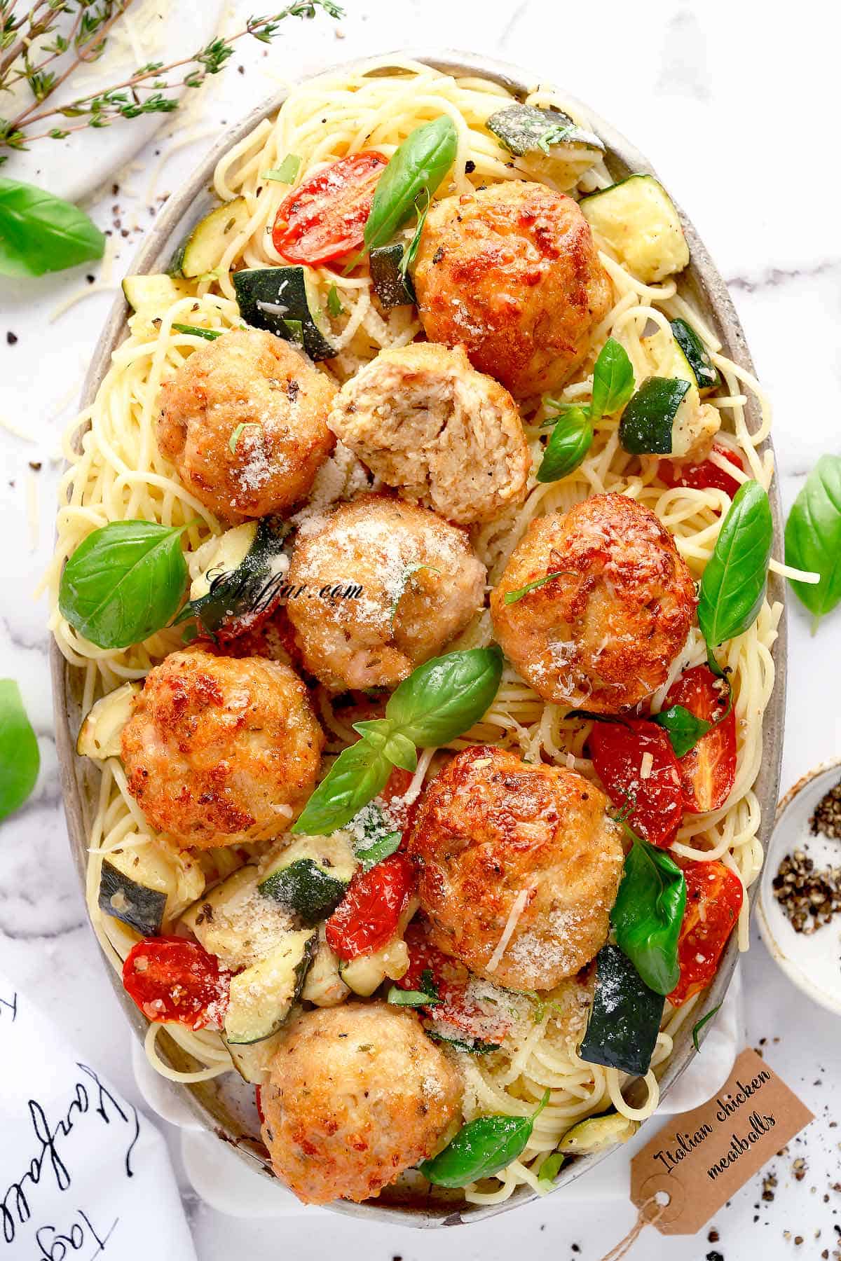 italian style chicken meatballs
