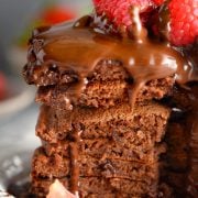 double chocolate pancakes
