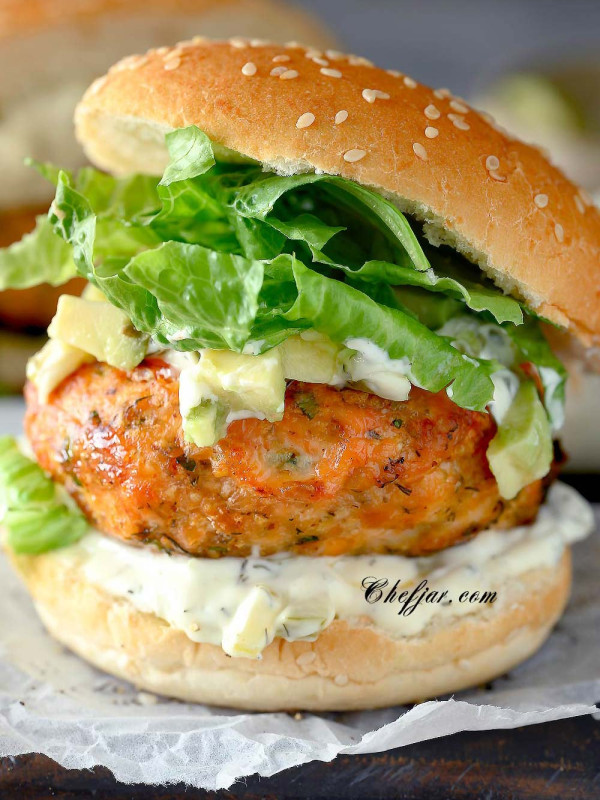 salmon burger