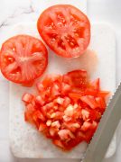 Perfect wedges of tomatoes for salads and diced tomatoes for stews