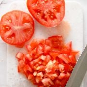 Perfect wedges of tomatoes for salads and diced tomatoes for stews