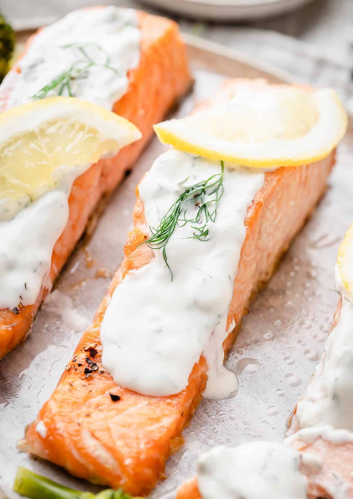 Creamy Dill Sauce for Salmon - An easy and refreshing sauce that pairs beautifully with rich salmon. 