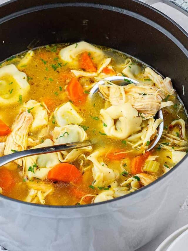 Easy Chicken Tortellini Soup