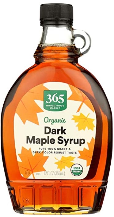 Dark maple syrup