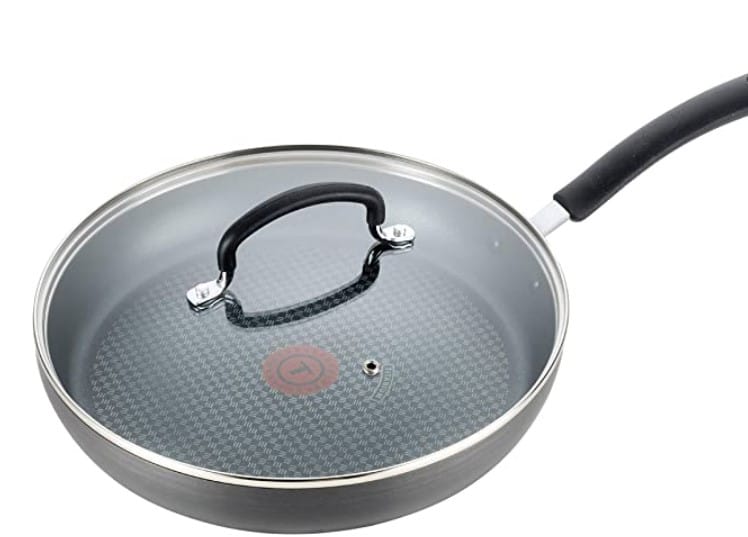 T-fal Hard Anodized Titanium Fry Pan With Lid