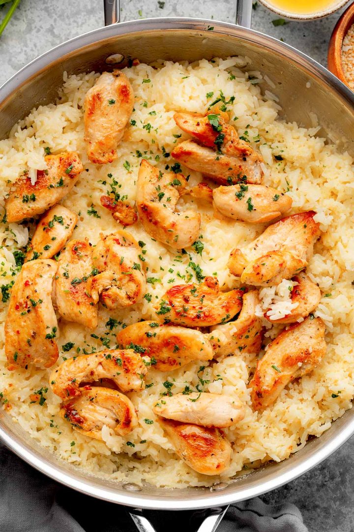Ss Capi Chicken Scampi with Garlic Parmesan Rice - Chefjar