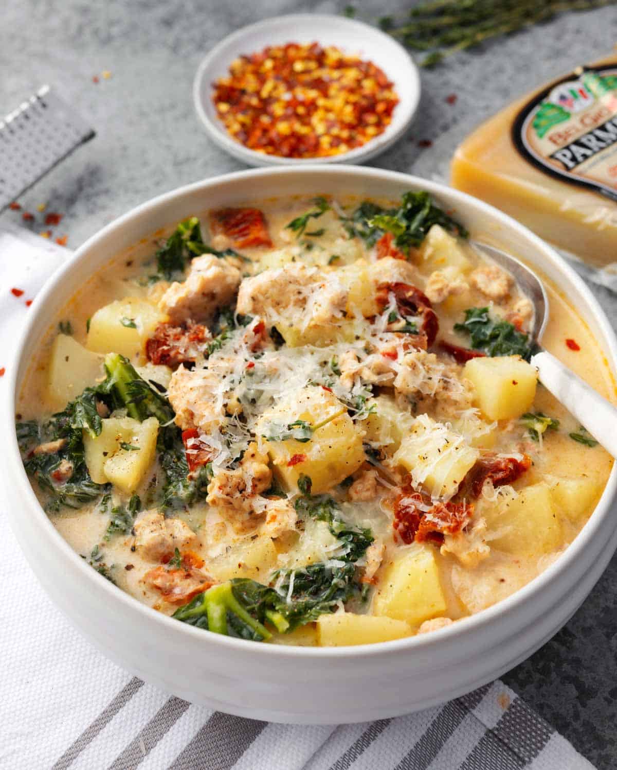 Tuscan Chicken Potato Soup 02