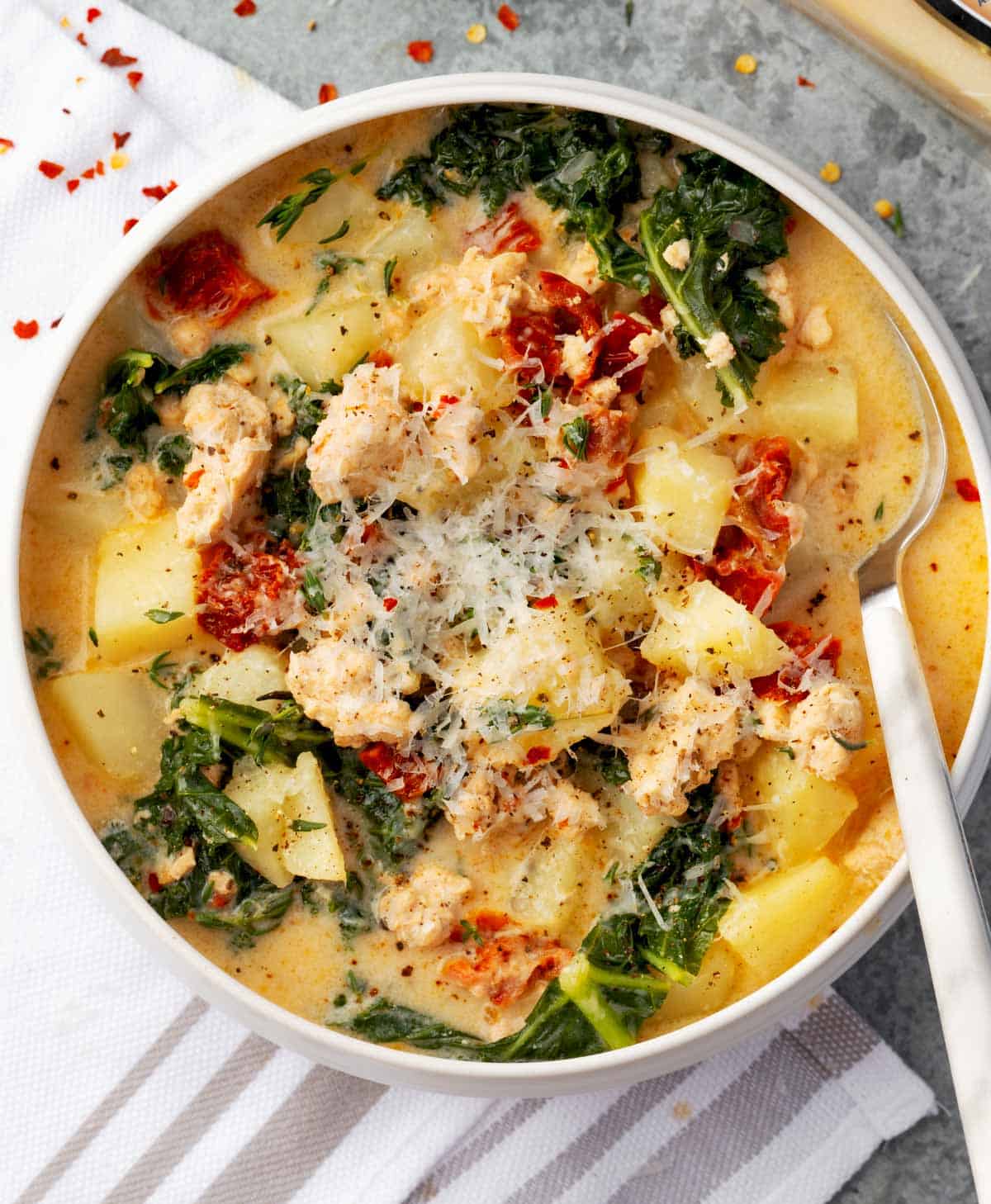 Tuscan Chicken Potato Soup 1