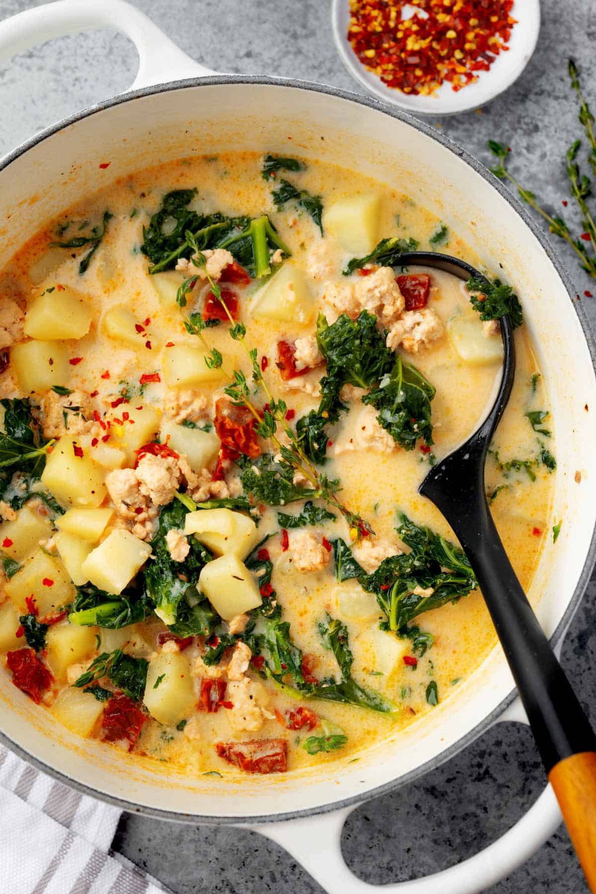 Tuscan Chicken Potato Soup 3